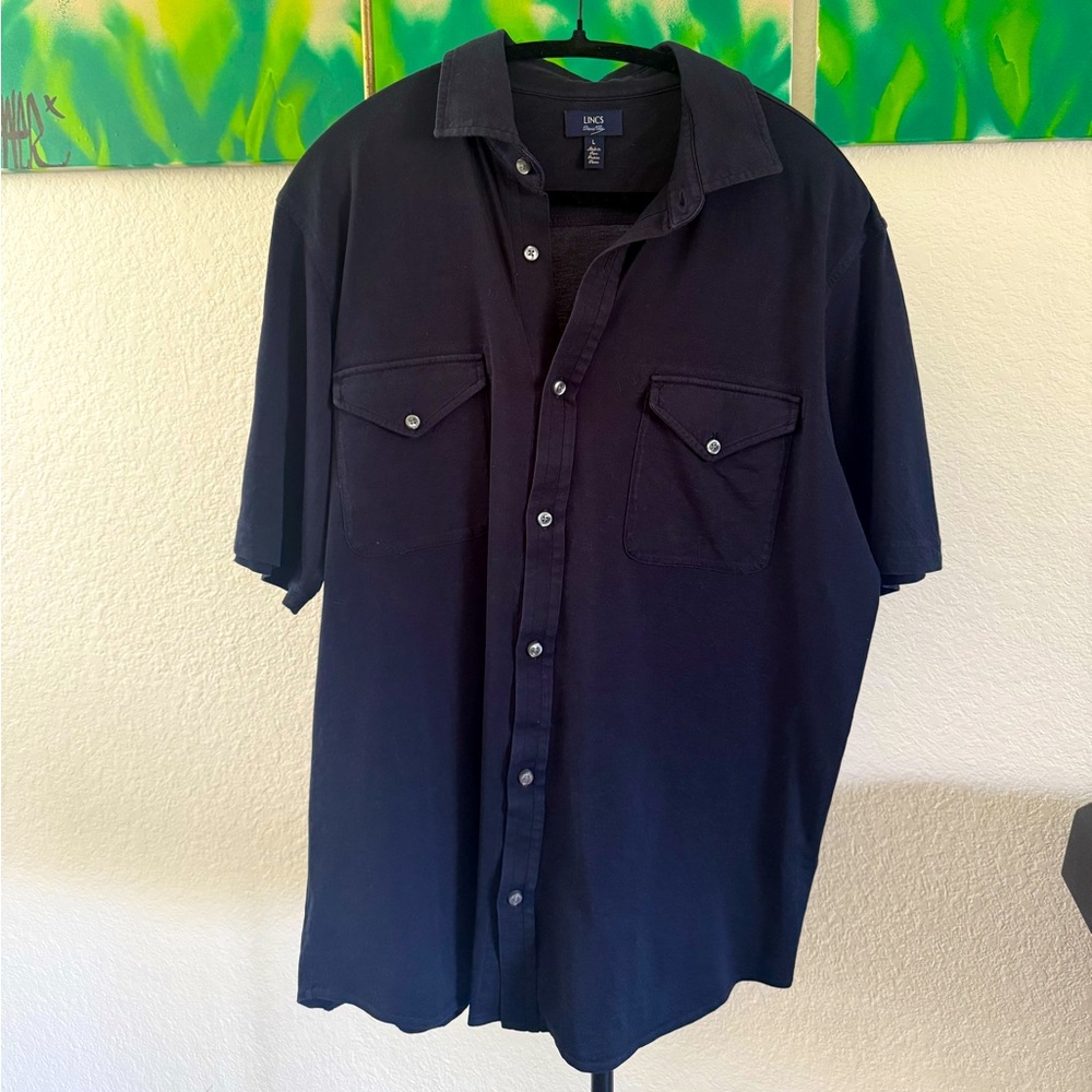 Lincs David chu men’s short sleeve button down